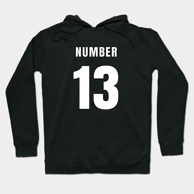 NUMBER 13 FRONT-PRINT Hoodie by mn9